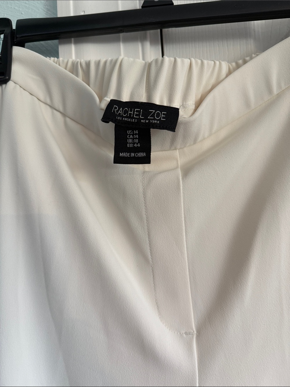 Rachel Zoe Cream Straight-Leg Trousers - Picture 2 of 3